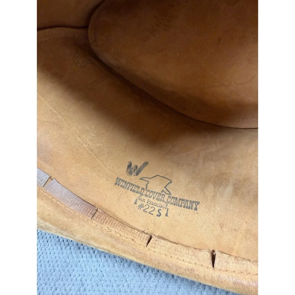 Winfield Cover Company Brown Suede Leather Cowboy Hat San Francisco 22 S1 Small